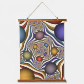 飛んでいる上へカラフルモダン抽象芸術 吊り下げ型タペストリー (正面)
