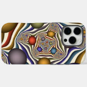 飛んでいる上へカラフルモダン、抽象芸術フラクタル Case-Mate iPhoneケース (裏面 (横))
