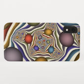 飛んでいる上へカラフルモダン、抽象芸術フラクタル Case-Mate iPhoneケース (裏面(横))