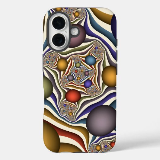 飛んでいる上へカラフルモダン、抽象芸術フラクタル Case-Mate iPhoneケース (裏面)