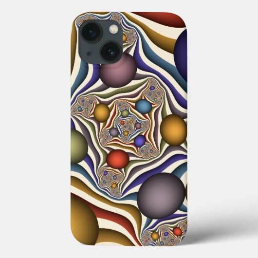 飛んでいる上へカラフルモダン、抽象芸術フラクタル Case-Mate iPhoneケース (裏面)