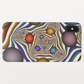 飛んでいる上へカラフルモダン、抽象芸術フラクタル Case-Mate iPhoneケース (裏面(横))