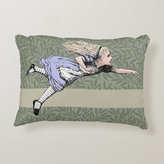 飛んでいる不思議の国のガラスのアリス アクセントクッション (裏面)