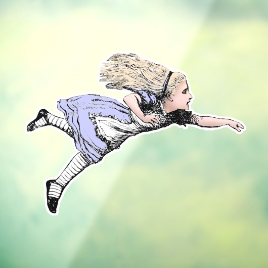 飛んでいる不思議の国のガラスのアリス ウィンドウサイン (シート3)