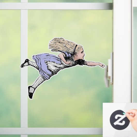 飛んでいる不思議の国のガラスのアリス ウィンドウサイン (ホーム)