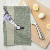 飛んでいる不思議の国のガラスのアリス キッチンタオル (四つ折り)