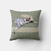 飛んでいる不思議の国のガラスのアリス クッション (裏面)