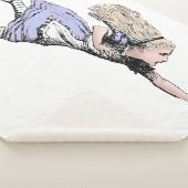 飛んでいる不思議の国のガラスのアリス シェルパブランケット (3/4)