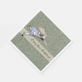 飛んでいる不思議の国のガラスのアリス スタンダードランチョンナプキン (角)