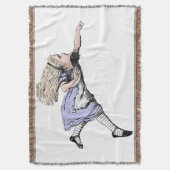 飛んでいる不思議の国のガラスのアリス スローブランケット (正面縦)