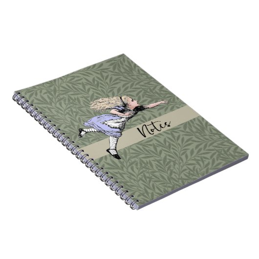 飛んでいる不思議の国のガラスのアリス ノートブック (右側)