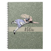 飛んでいる不思議の国のガラスのアリス ノートブック (正面)