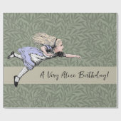 飛んでいる不思議の国のガラスのアリス ラッピングペーパー (フラット)