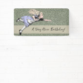 飛んでいる不思議の国のガラスのアリス 横断幕 (インサイチュ)