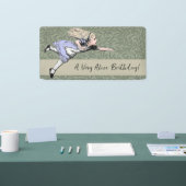 飛んでいる不思議の国のガラスのアリス 横断幕 (トレードショー)