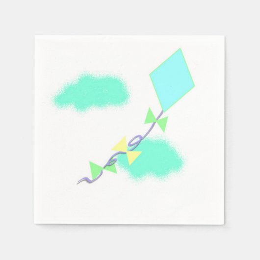 飛んでいる凧 スタンダードカクテルナプキン (正面)