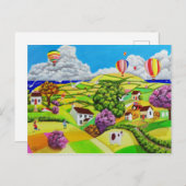 飛んでいる凧 ポストカード (正面/裏面)