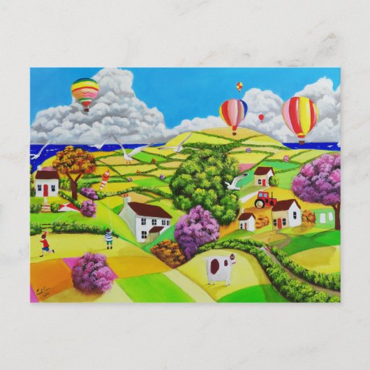 飛んでいる凧 ポストカード (正面)