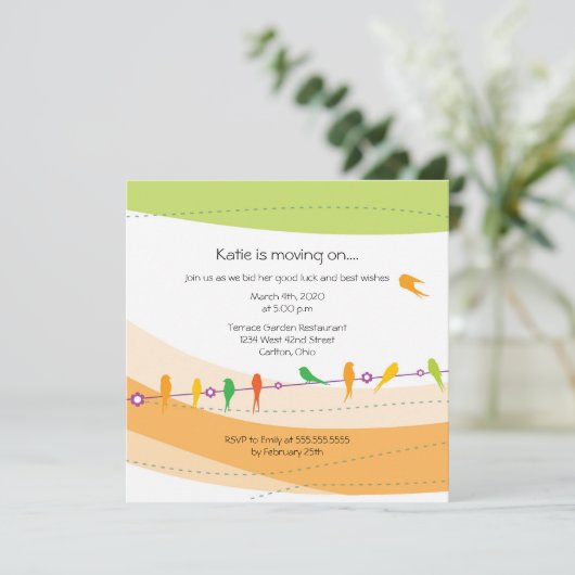 飛んでいる別遠くに告パーティの招待状 招待状 (スタンド正面)