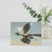 飛んでいる始祖鳥の鳥の恐竜- 3Dは描写します ポストカード (スタンド正面)