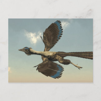 飛んでいる始祖鳥の鳥の恐竜- 3Dは描写します ポストカード