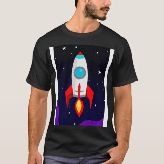 飛んでいる宇宙ロケット2 Tシャツ