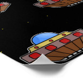 飛んでいる宇宙ufo ポスター (角)