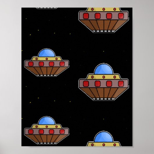 飛んでいる宇宙ufo ポスター (正面)