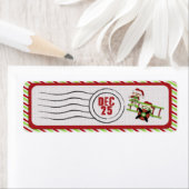 飛んでいる小妖精や小人郵便配達票 ラベル (インサイチュ)