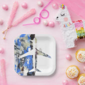 飛んでいる抽象芸術 ペーパープレート (パーティー)