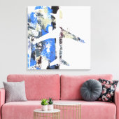 飛んでいる抽象芸術：マイケル・モファ キャンバスプリント (インサイチュ (リビング))