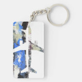 飛んでいる抽象芸術:マイケル・モファ キーホルダー (裏面)