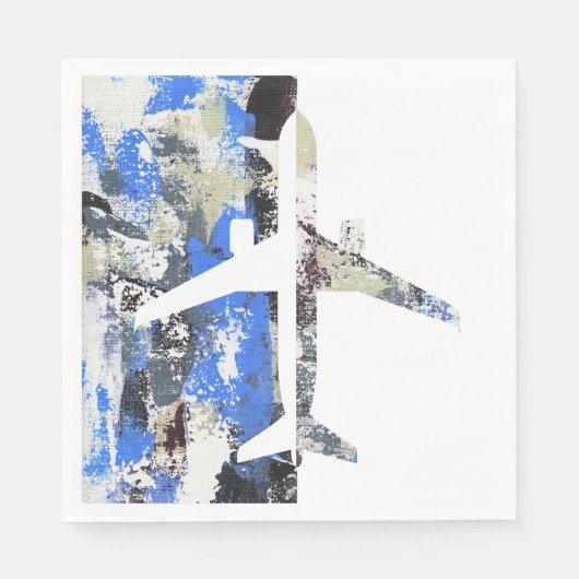 飛んでいる抽象芸術：マイケル・モファ スタンダードランチョンナプキン (正面)