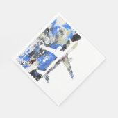 飛んでいる抽象芸術：マイケル・モファ スタンダードランチョンナプキン (角)