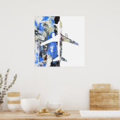 飛んでいる抽象芸術:マイケル・モファ ポスター (キッチン)