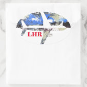 飛んでいる抽象芸術:マイケル・モファ 楕円形シール (バッグ)