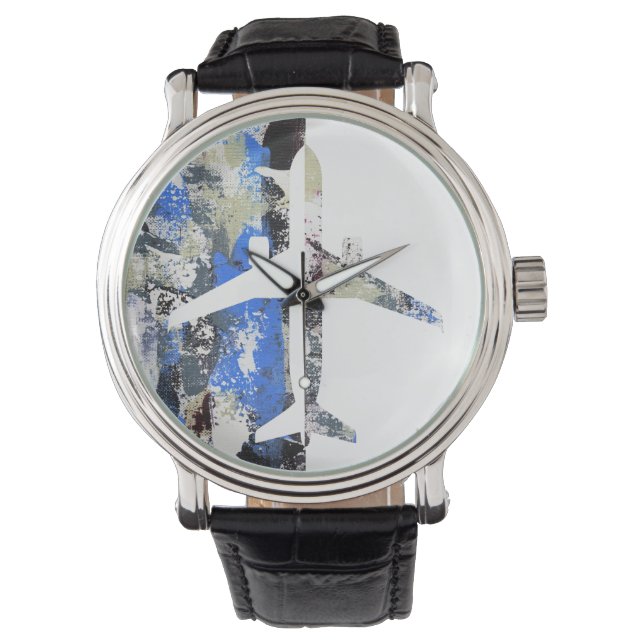 飛んでいる抽象芸術：マイケル・モファ 腕時計 (正面)