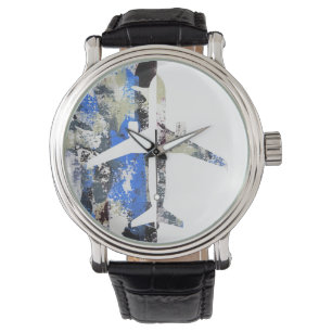 飛んでいる抽象芸術 腕時計