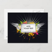 飛んでいる文字 ポストカード (正面/裏面)