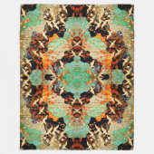 飛んでいる春の花フローラ付ク日本のレーン フリースブランケット (正面)