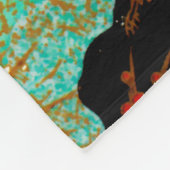 飛んでいる春の花フローラ付ク日本のレーン フリースブランケット (角)