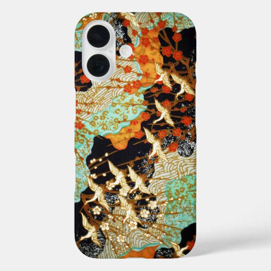 飛んでいる春の花フローラ付ク日本のレーン Case-Mate iPhoneケース (裏面)