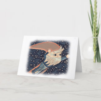 飛んでいる格言空白のカード サンキューカード