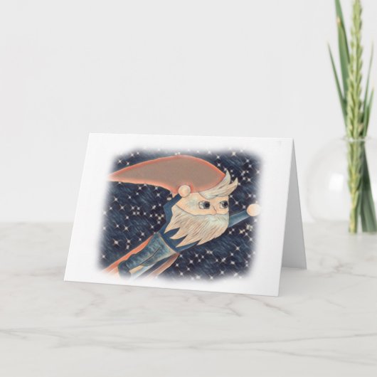 飛んでいる格言空白のカード サンキューカード (正面)