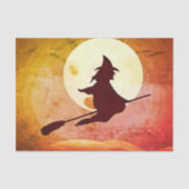 飛んでいる満月no2ティッシュペーパーの魔女 薄葉紙 (正面)