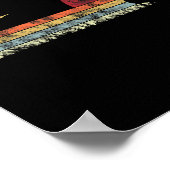 飛んでいる犬狩り付きダックレトロスタイル ポスター (角)