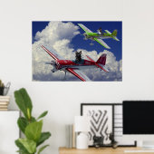 飛んでいる犬4 ポスター (ホームオフィス)