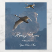 飛んでいる白鳥 ワインラベル (シングルラベル)