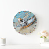 飛んでいる福音天使 ラージ壁時計 (ホーム)