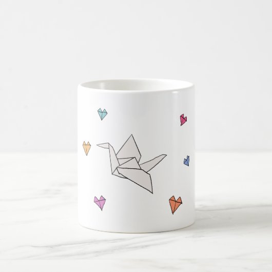 飛んでいる紙クレーン コーヒーマグカップ (中央)